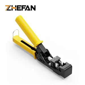 ZHEFAN 네트워크 케이블 모듈 압착 도구 사다리꼴 잭 종료 압착 도구 Rj45 키스톤 잭 펀치 다운 압착 도구