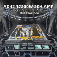 EAET AD42 17200W 2 Kanal D Sınıfı Subwoofer Güç Amplifikatörü Ev Amplifikatörü 1U Dijital Ses