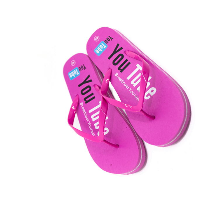 Custom Logo Printing Design Boys Girls Casual Beach Sandals PE Filp-flops Slippers