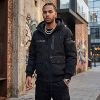 Veste coupe-vent d'hiver personnalisée de haute qualité avec logo, veste bomber courte pour homme, manteaux matelassés, veste pour homme