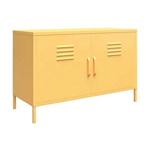 Aparador de acero de diseño nórdico, mueble de soporte de TV <span class=keywords><strong>para</strong></span> <span class=keywords><strong>televisión</strong></span>, muebles de sala de estar, <span class=keywords><strong>aparadores</strong></span> de almacenamiento de metal de 2 puertas - Product Image 2