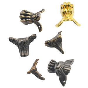 Antique-style New Chinese Zinc Alloy Decorative Feet for Wooden Box Base in Gold Bronze Silver - Product Image 5