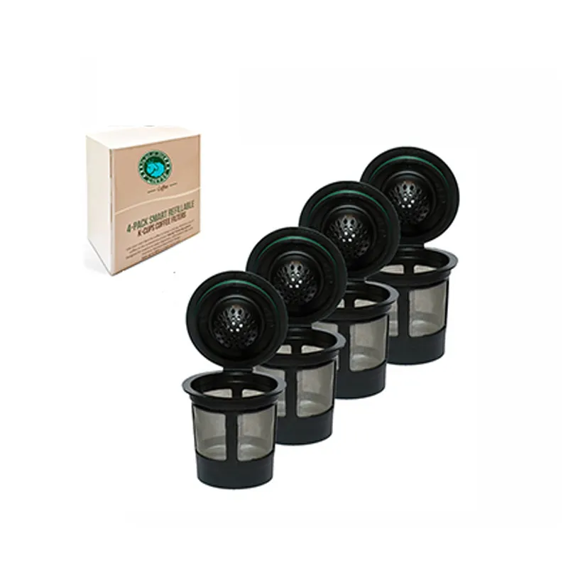 Keurig-filtro de café reutilizable, taza de plástico k, 4 paquetes, gran oferta