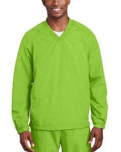 Logotipo bordado personalizado deportes viento camisa atlética pulóver rompevientos Anorak viento lluvia chaqueta V cuello camisetas hombres manga larga - Product Image 1