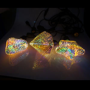 Bombilla LED Decorativa 3D E27 85-265V, Bombilla de Luz Edison Vintage, Lámpara de Fuegos Artificiales en Forma de Estrella, Luz Nocturna Festiva, Novedad para Árbol de Navidad - Product Image 3
