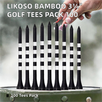 Tees de golf en bambou LIKOSO 3 1/4 pouces (83 mm) – Lot de 100 pour accessoires de driver de golf