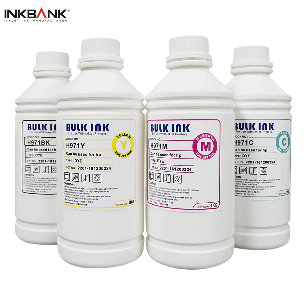 INKBANK อุณหภูมิสูงกระจายหมึกสีย้อมสำหรับการพิมพ์โดยตรงกับ Epson Dx5/4720/I3200หัวพิมพ์