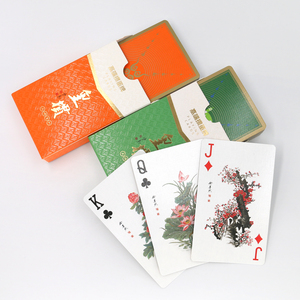 Customisable 310gsm Linen Finish Eco-friendly Portable Advertising <b>Cards</b> Printed Paper Family <b>Playing</b> Poker <b>Cards</b> - Product Image 2
