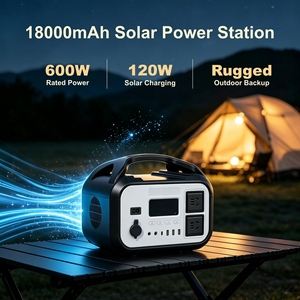 Station d'alimentation portable LiFePO4 600W pour extérieur, avec lampe torche et générateur solaire - Product Image 5