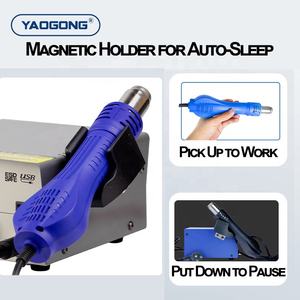 Station de Soudage à Air Chaud YAOGONG 2018D+ Digitale à Réglage Rapide avec Thermostat Intelligent, Mode Veille Auto pour Réparation de Téléphones Mobiles, Outil de Rework CMS - Product Image 2