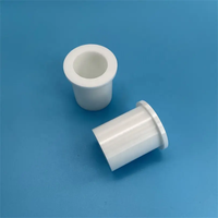 Crucible en céramique de zircone blanc 99% en forme de coupelle avec couvercle, pot en ZrO2
