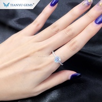 Tianyu fabricante de joyas de gama alta China 1 2 3 4 5 quilates CT 14K oro blanco sólido compromiso boda personalizado Moisssanite anillos