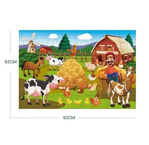 Happy Farm Animal Jigsaw Jumbo Floor Puzzle,48 Piece Barn Puzzles pour Enfants, Apprentissage Préscolaire Jouets Éducatifs Cadeau D'<span class=keywords><strong>anniversaire</strong></span> - Product Image 6