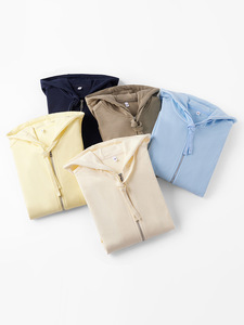 Personnalisé 380gsm Solide Couleur Lourde Terry Zip À <span class=keywords><strong>Capuche</strong></span> Cardigan Pull Hommes High Street Automne Noir <span class=keywords><strong>Bleu</strong></span> Abricot De Base À <span class=keywords><strong>Capuche</strong></span> - Product Image 5