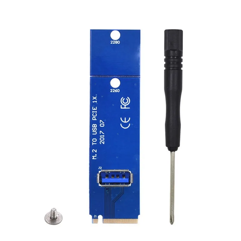NGFF M.2 to USB 3.0 Card Adapter M2 M Key to USB3.0 For PCIe PCI-E Riser Card