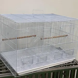 Gabbia per uccelli gabbia per uccelli separabile gabbie per uccelli grandi in metallo quadrato a doppia spaziatura in vendita