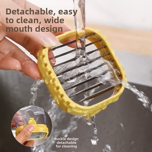 อุปกรณ์ครัวสร้างสรรค์ เครื่องหั่นผักผลไม้แบบมือหมุน สแตนเลสอย่างดี พร้อมที่ตัดผักพลาสติก PP - Product Image 2