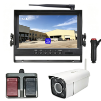 Moniteur DVR sans fil IPS 9'' avec caméra arrière à zoom 30x, kit d'observation haute vitesse pour grue à tour, camion et voiture (pour la marche arrière)