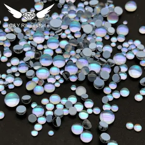 CY Mermaid Tears Glass Rhinestones Bulk Half Pearls Beads Flatback For Nail Clothes