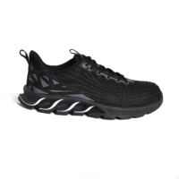 Chaussures de sécurité unisexes à la vente chaude, tige en tissu Fly Knit respirant, norme d'usine élevée, embout en acier anti-écrasement EN345