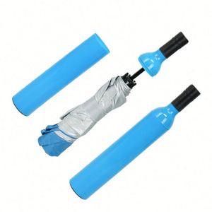 Paraguas Compactos Tipo Botella de Vino en Oferta, Paraguas Plegables Resistentes al Viento con Impresión de Logotipo, Venta al Por Mayor - Product Image 3