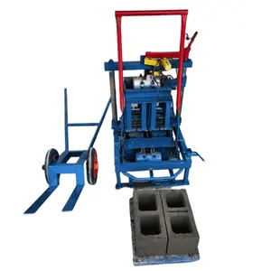 Factory customized KM2-45 Stationary small electric concrete block brick machine Produce 400-200-200mm LWH hollow bricks