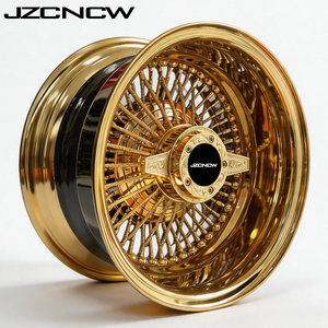 Ruedas de Alambre Doradas Personalizadas JZCNCW de 13 Pulgadas, 4x114.3, 4x100, 5x114.3, 5x112 mm para Autos Clásicos AD0512 AN5 AN9 W202 W203 W204 W124 B6 - Product Image 1