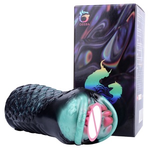 Masturbador con Forma de Serpiente de Fantasía GEEBA, Copa de Silicona Suave para Ejercicios de Pene, Vagina Realista, Estimulador de Clítoris, Juguetes Sexuales para Adultos - Product Image 1