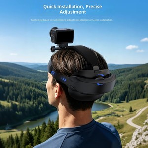 Support de fixation sur casque compatible avec <span class=keywords><strong>GoPro</strong></span> / Hero / Silver Session Hero / <span class=keywords><strong>Fusion</strong></span> / Max / pour caméras DJI Osmo Action - Product Image 3