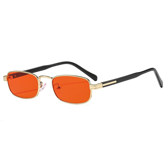 Fashion Vintage Retro Small Rectangle Female UV400 Narrow Shades Eyewear Y2K Designer Sunglasses for Women