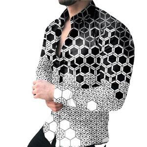 เสื้อเชิ้ตผู้ชายสไตล์ใหม่สำหรับฤดูใบไม้ร่วง ลุคสบายๆ มีสไตล์ ทันสมัย แขนยาว พิมพ์ลาย ไซส์ใหญ่ - Product Image 5