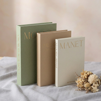 Boîte de rangement décorative en forme de faux livre avec couverture en lin, estampage à chaud, boîte de rangement cachée pour la décoration de la maison