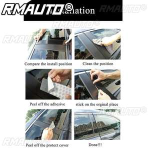 8 pièces de garnitures de montants de fenêtre de voiture effet miroir noir pour NISSAN Qashqai 2016 2017 2018 2019 2020 2021 - Product Image 6