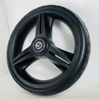 Roue à rayons en plastique de 7,5 pouces pour poussette, roue en PU pour poussette de bébé