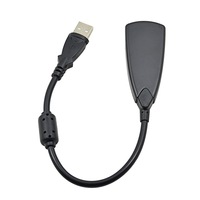 Precio al por mayor CordTronic CDT-SC25488 Tarjeta de sonido externa USB 2.0 de 3,5 mm, adaptador de audio de 2 canales virtuales para grabación de pista