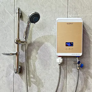 adjustable power from 3.5kw to 5.5kw small electric shower tankless water heater geyser