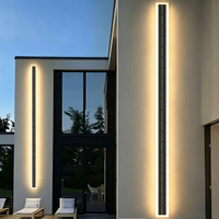 Applique murale à énergie solaire P65 12H marche/arrêt automatique bande LED linéaire pour façade de chemin de jardin Installation étanche et sans fil