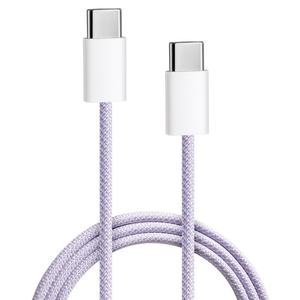 Câble de données USB-C vers USB-C à charge rapide 60W, 1M 2M, tressé, pour téléphone portable - Vente en gros - Product Image 4