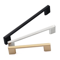 Poignées de cuisine Fournisseur de quincaillerie pour meubles Poignées d'armoire en nickel brossé Poignée et bouton de meuble modernes en alliage de zinc industriel