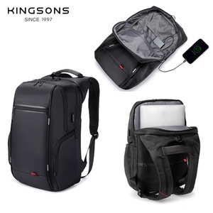 Kingsons Laptop <b>Backpack</b> <b>Black</b> Large Capacity Business Travel With Computer Compartment Men's <b>Backpack</b> - Product Image 4
