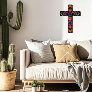 Letrero de Madera con Forma de Crucifijo <span class=keywords><strong>Mexicano</strong></span>, Cruz de Madera con Jesús para Decoración del Hogar, Regalo Cristiano, Productos Religiosos Católicos - Product Image 5