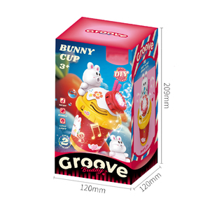 Qs bán buôn trẻ em 3 + lứa tuổi Mini phim hoạt hình B/O bong bóng Maker Set đồ chơi 2 màu sắc điện ngoài trời Máy Bong Bóng đồ chơi với âm nhạc ánh sáng - Product Image 5