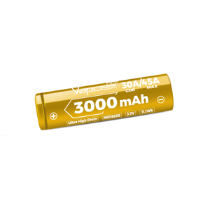 Vapcell U30 <span class=keywords><strong>18650</strong></span> <span class=keywords><strong>3000mAh</strong></span> 30A 2.5V 원통형 리튬 이온 충전식 배터리 셀 (LiNiMnCoO2 양극 800 사이클) - Product Image 1