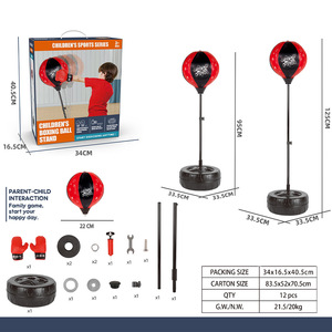 Wellshow Boxing <span class=keywords><strong>Punching</strong></span> <span class=keywords><strong>ball</strong></span> Équipement d'entraînement de balle de vitesse pour enfants maison sac de sable gobelet debout cible de réaction de boxe - Product Image 4