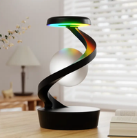 Luz de carga inalámbrica de levitación de suspensión Ambiente RGB con función de carga rápida para teléfonos Lámpara de noche giratoria inteligente