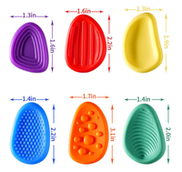 Paquete de 6 Juguetes Sensoriales de Silicona Suave con Textura, Regalos de Silicona Novedosos, Piedras Antiestrés, Juguetes Sensoriales para el Autismo, Juguetes para Calmar la Ansiedad de los Niños