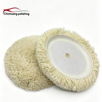 Tampon de polissage en laine 100% haute qualité pour lavage auto, polissage, peau de mouton