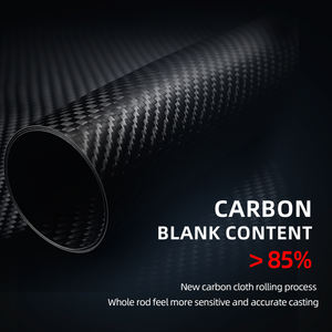 صنارة صيد جديدة من ألياف الكربون فائقة الخفة ، محمولة للسفر في المياه العذبة مع مقبض إيفا - Product Image 3