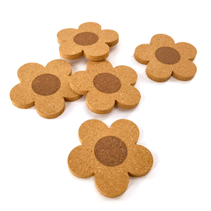 Sous-verre en liège en forme de fleur, mignon et économique, pour sublimation, isolation thermique des boissons, vente en gros directe usine - Product Image 2