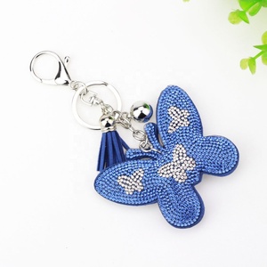 Llaveros y Accesorios de Borla con Diamantes de Imitación para Mochilas y Bolsos de Mujer y Niña, Llaveros Brillantes y Lindos con Lentejuelas de Mariposa - Product Image 4